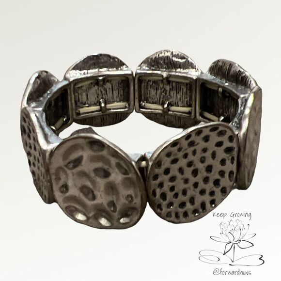 Bundle Sale 3 for $15 | Hammered Metal Bracelet | Acceptable Condition - Picture 4 of 6